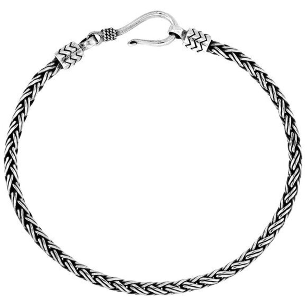 Sterling Silver 3mm Double Wire Bali wheat Chain Bracelets Handmade 7" or 8"